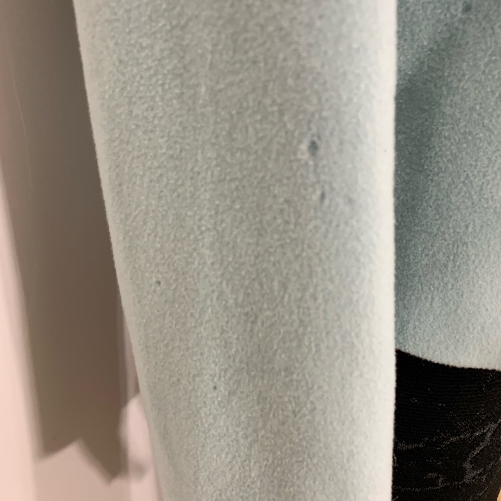Light Blue Louben Wool Zip-Front Jacket - Picture 5 of 8